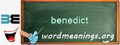 WordMeaning blackboard for benedict